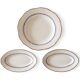 Service of 13 pieces in Longwy faience. Auteuil model, 10 plates, 1,