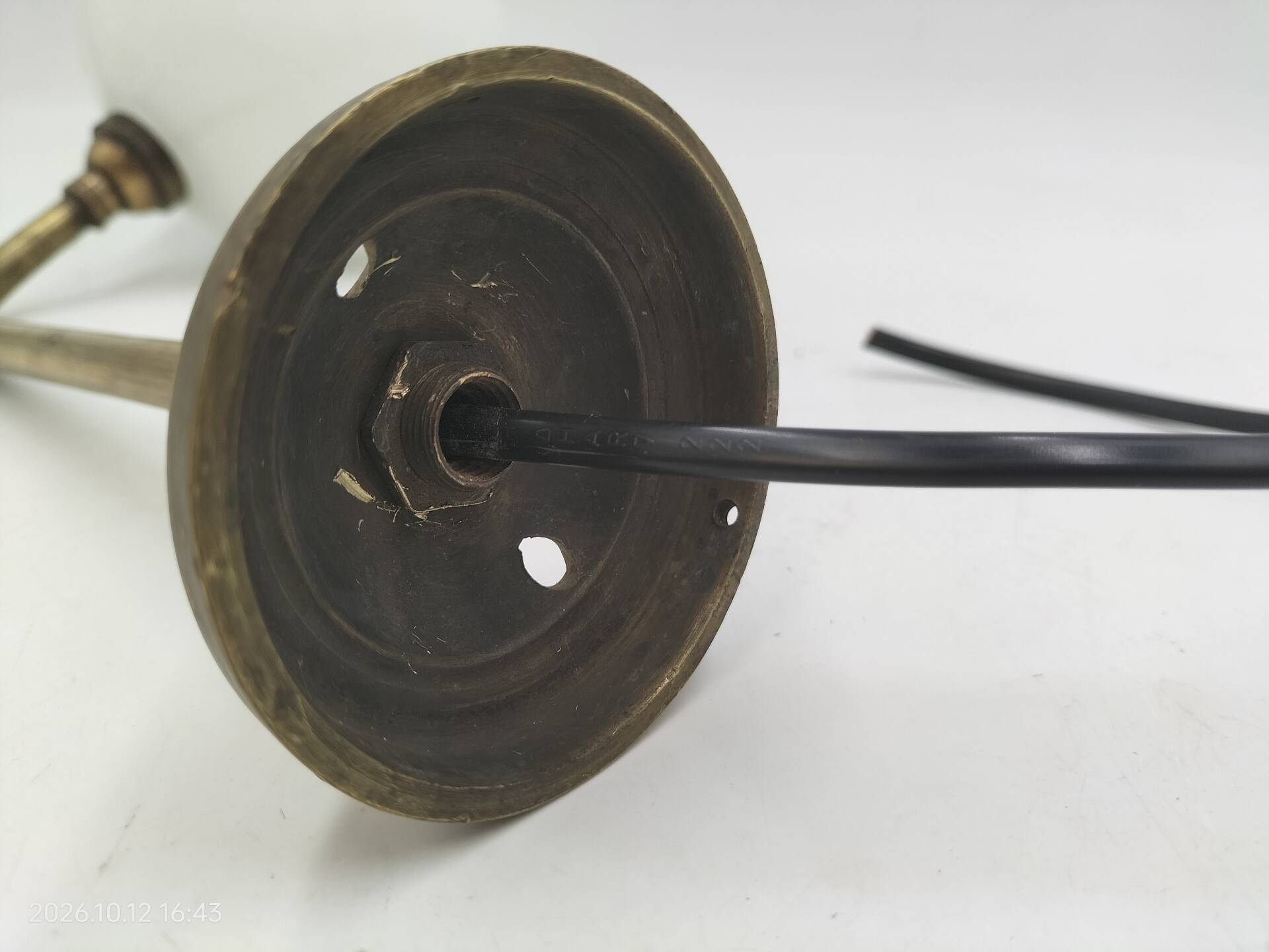 Brass and glass wall light