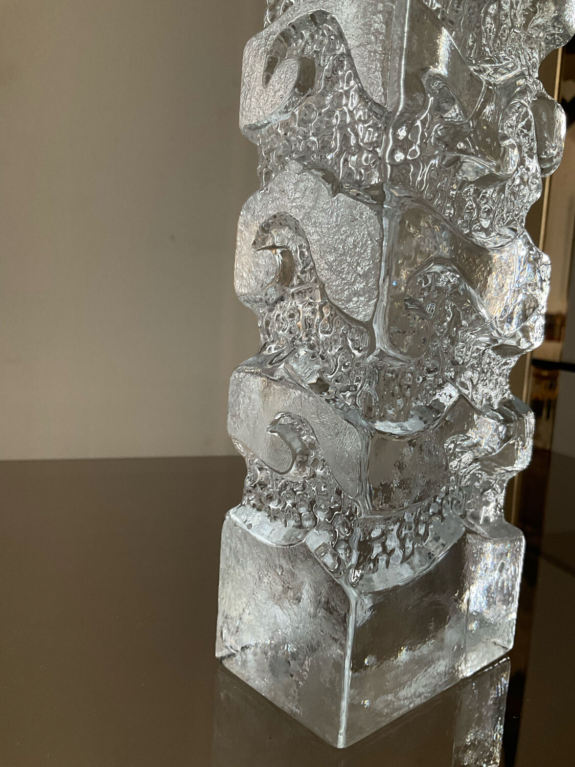 Vintage soliflore vase in molded glass