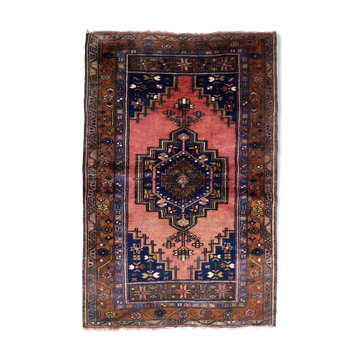 Vintage Afghan Baluch handmade carpet 87cm x 141cm 1940s