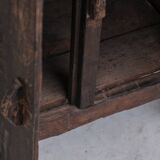 Antique Primitive Wooden Side Cabinet or Console