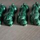 12 green earthenware knife rests