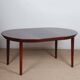 Round extendable table by Ole Hald for Gudme Møbelfabrik, 1960