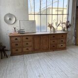 XXL solid oak counter sideboard