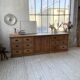 XXL solid oak counter sideboard
