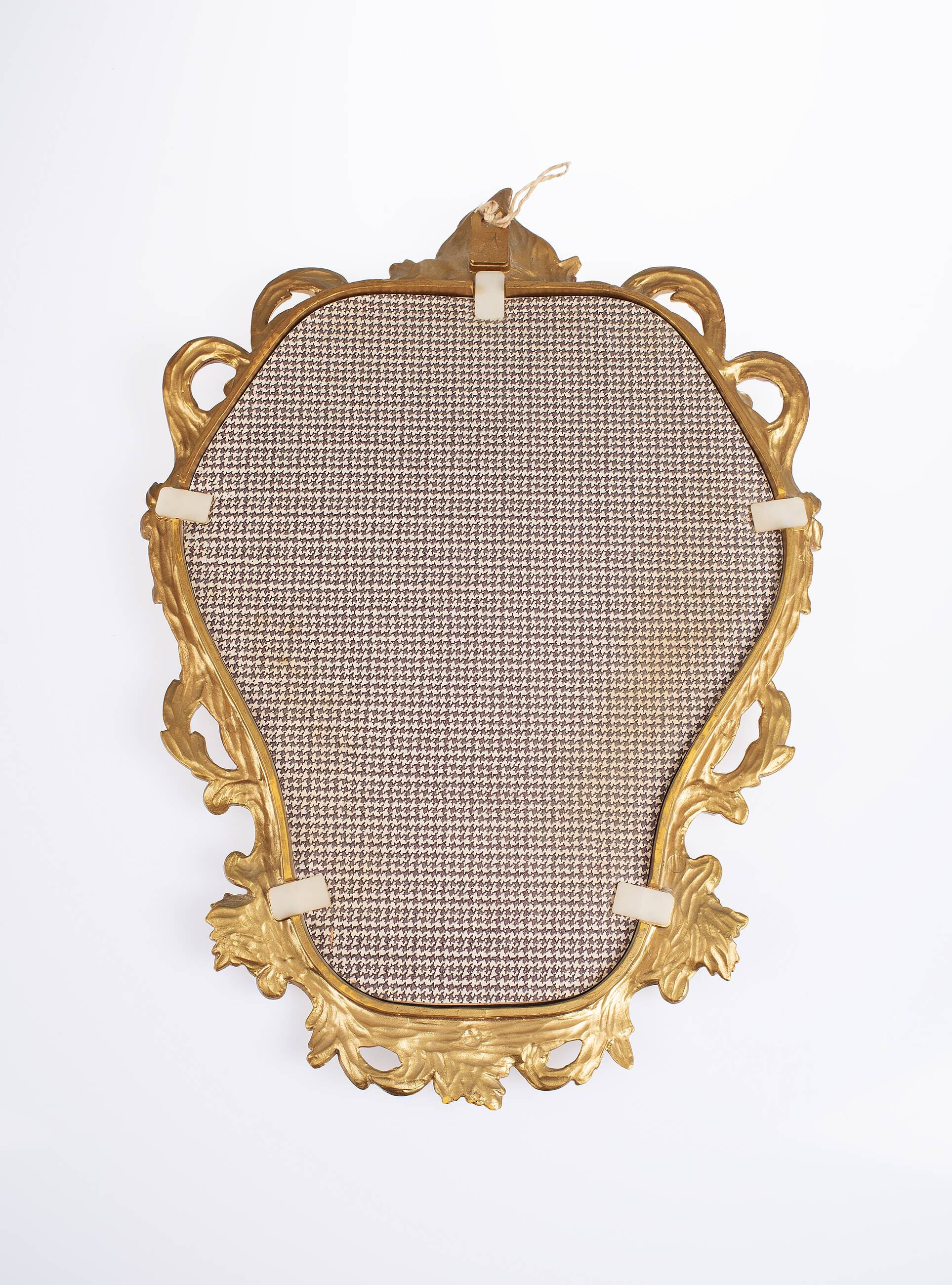 Baroque mirror in golden resin