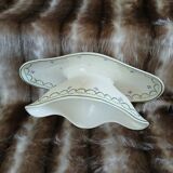 Antique sauce boat in Longwy ironstone.