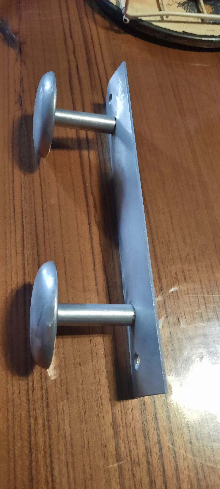 Set of 2 aluminium wall coat hooks