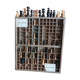 Printing locker and wooden chess pieces