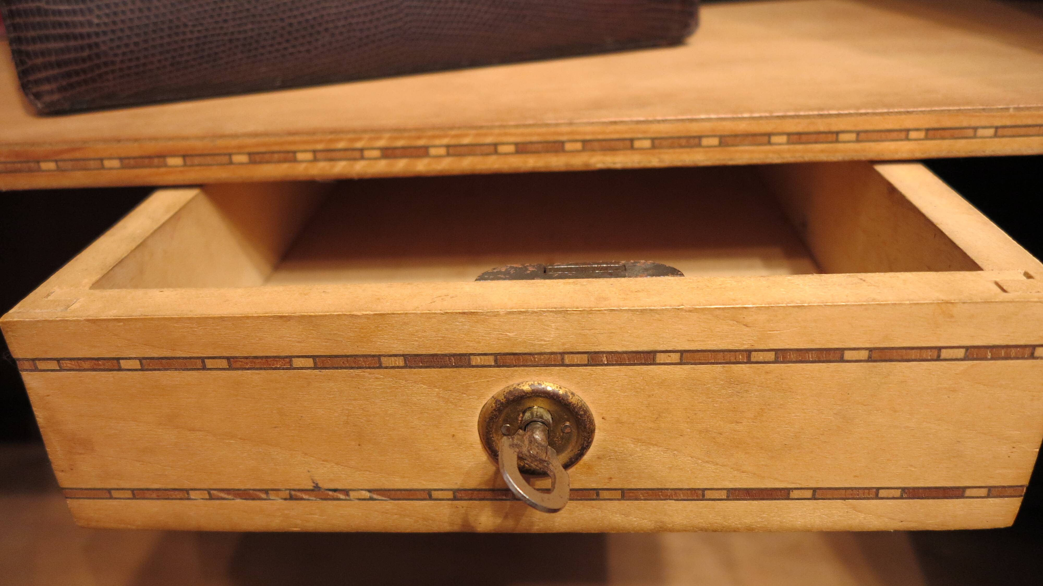 1930s three-door light oak wardrobe