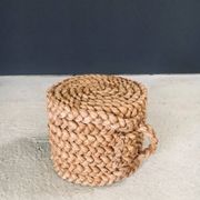 French Mediterranean Low Rope Stool from Audoux Minet, 1940s