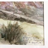 Signed watercolor framed