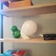 Ovoid wall lamp in earthenware and glass ø20