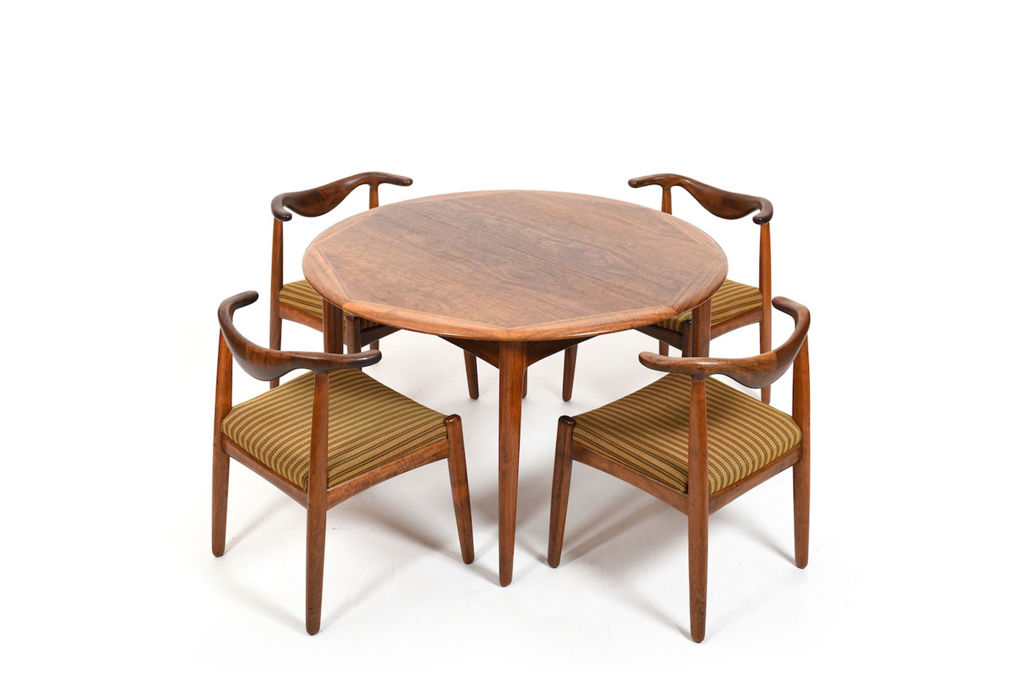 Rare Cowhorn Chairs / Table-Set by Svend Aage Madsen