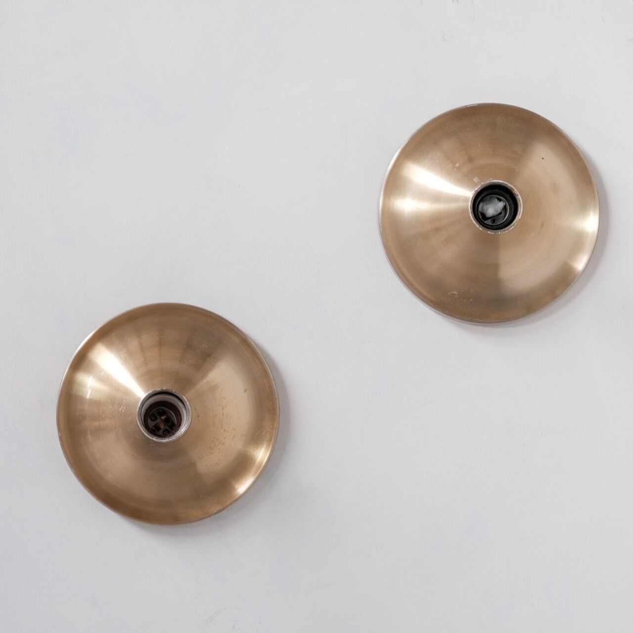 Pair of Mid-Century Italian Brass Wall or Ceiling Sconces (2 Pairs available)