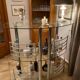 Bar in tempered glass and chrome L.120 x l.45 x H.107