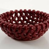 Jérôme Massier, woven ceramic fruit bowl for Vallauris, France.