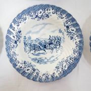 Série de 10 assiettes creuses vintage par Johnson Bros, made in England
