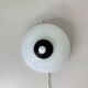 Vintage brown and white wall lamp sconce , 1970s