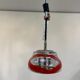 Suspension vintage en verre Murano / lustre avec accent orange
