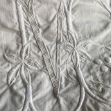 Monogrammed and embroidered castle sheet.