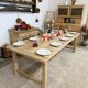 large solid oak farmhouse table
