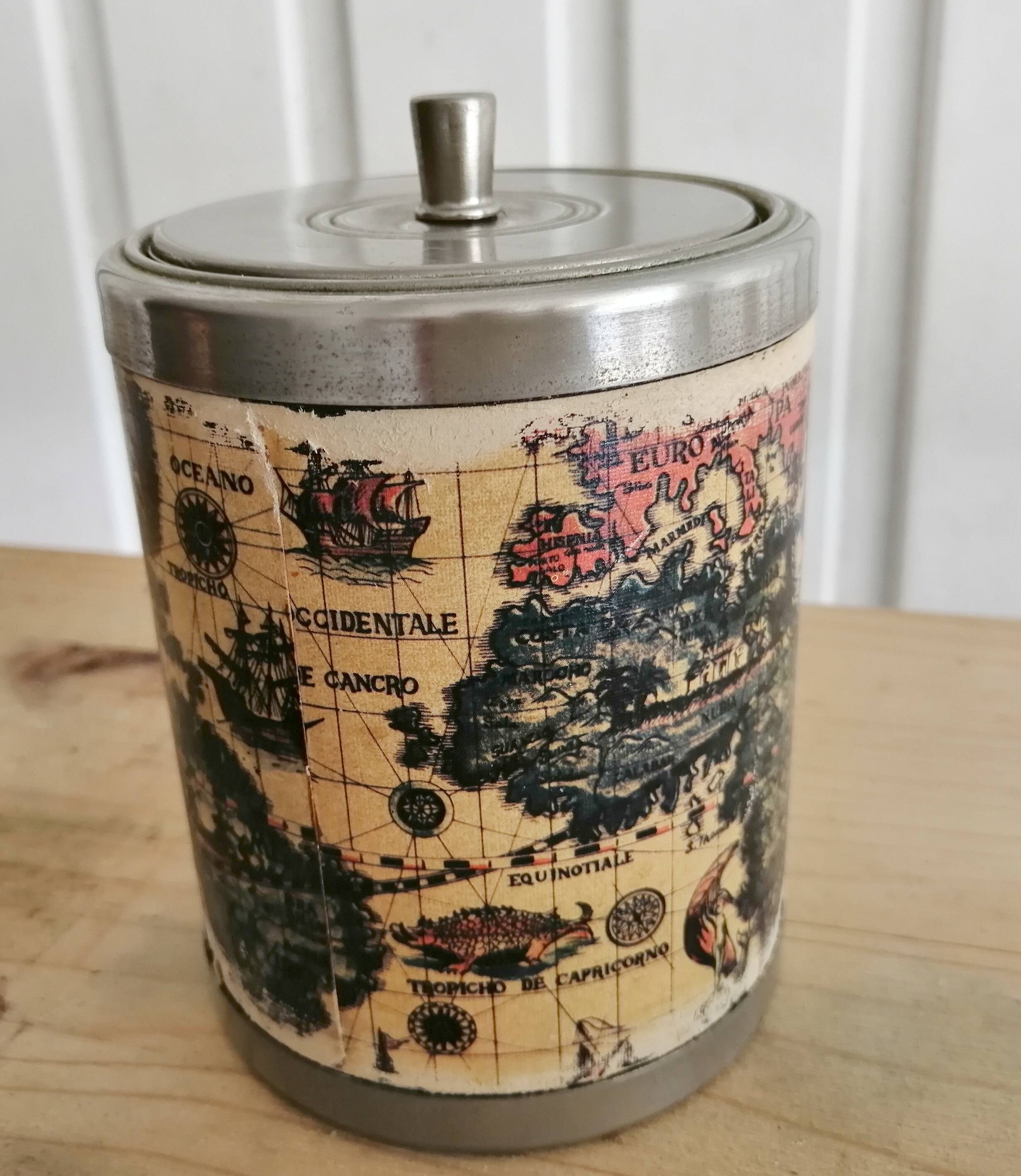 Vintage world map cigarette display