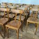 Series of 24 chairs bistrot wood curved 1960