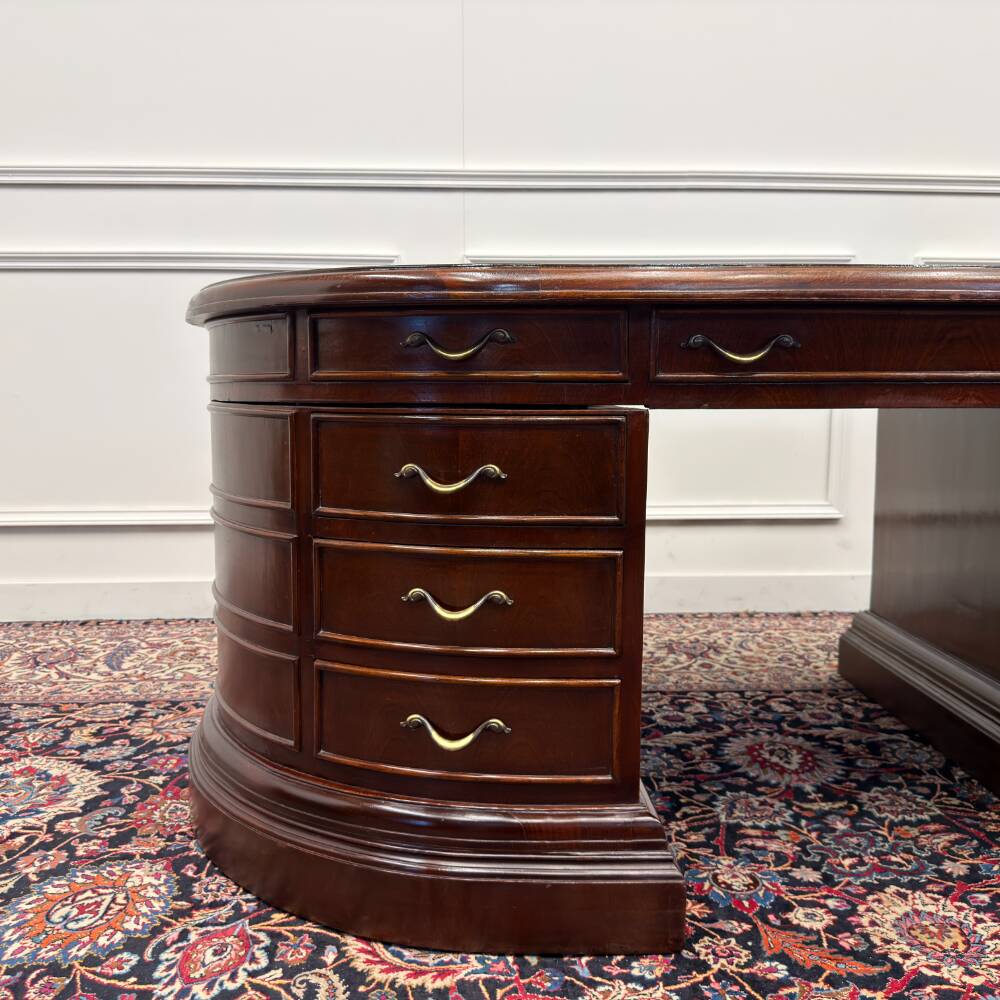 Large Classic English Oval Desk