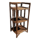 Vintage 3-Tier Bamboo and Rattan Shelf, 1960s