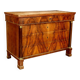 Commode Empire ancienne en noyer, peuplier et bronze, XIXe siècle