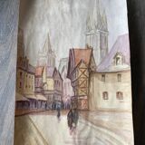 Aquarelle Rouen, 1934