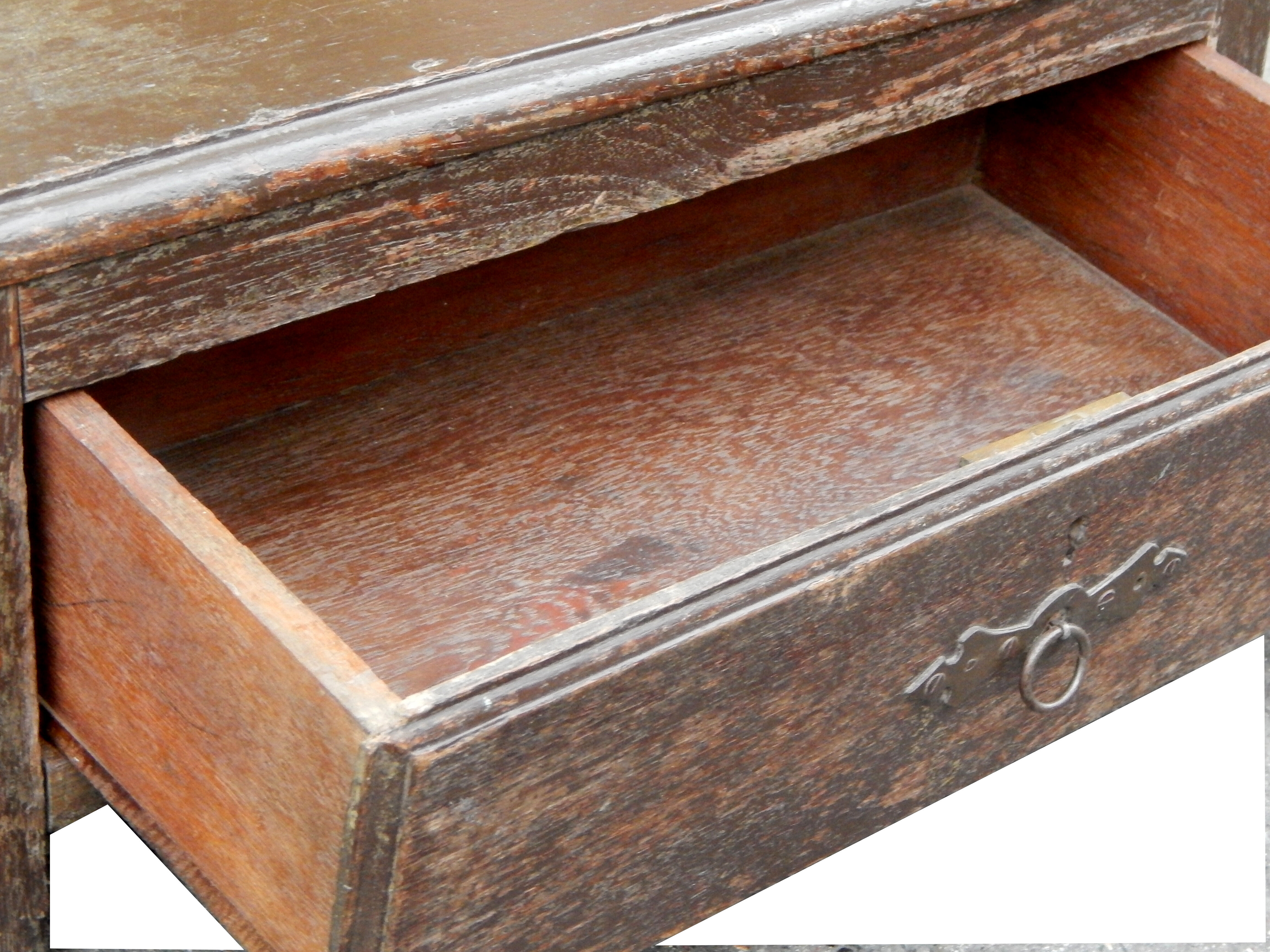 Bedside table lower locker 1 drawer old wood office 63x31x27cm