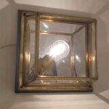 Square sconce with mirror background