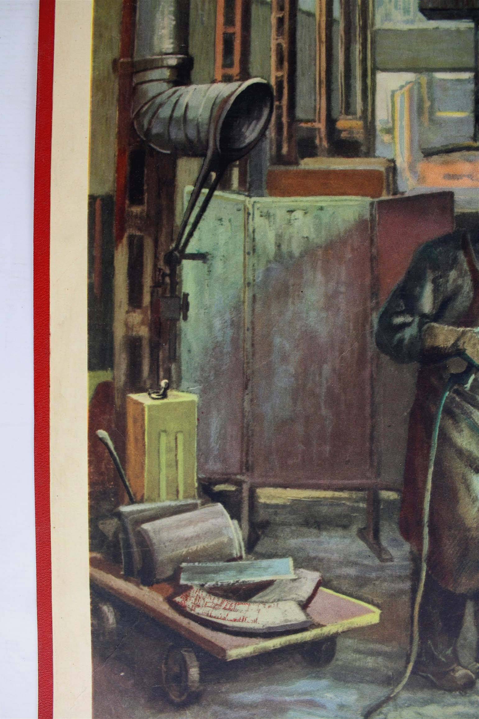 Czech Industrial Poster by Frantisek Bilek, 1950s