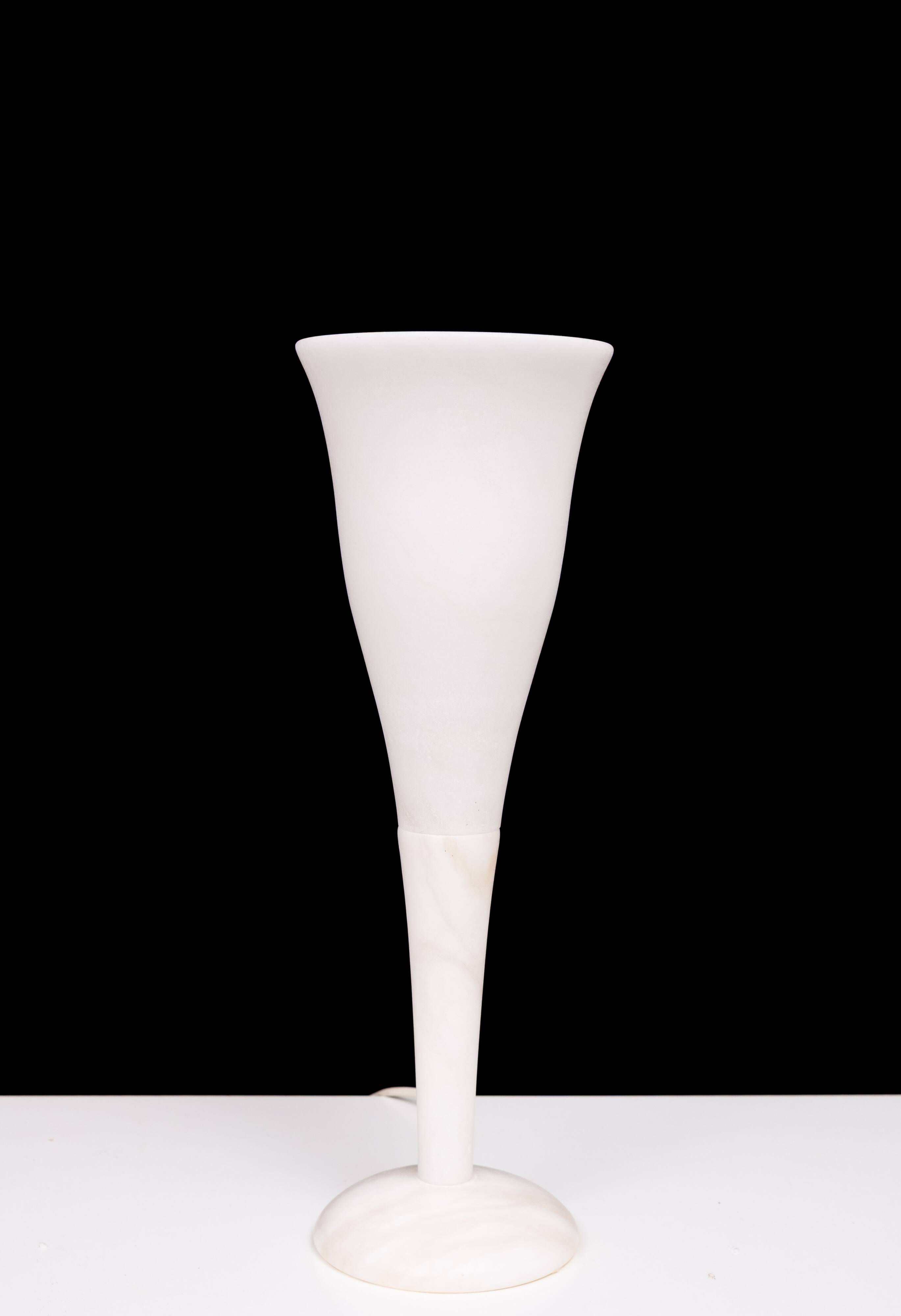 pair Alabaster Table lamps by A Pegasam Spain 1970s