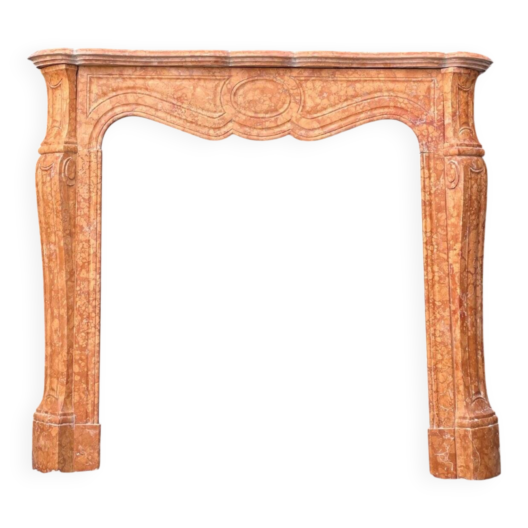 Louis XV style fireplace in red Verona marble