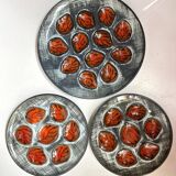 Vintage oyster plates