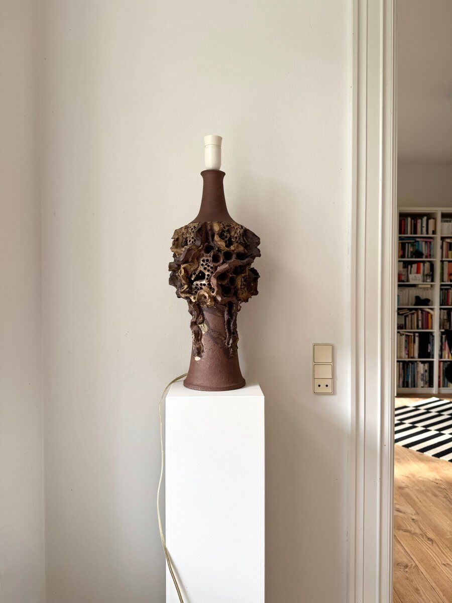 Table lamp by Bodil Marie Nielsen, denmark,  brutalist, 1960s