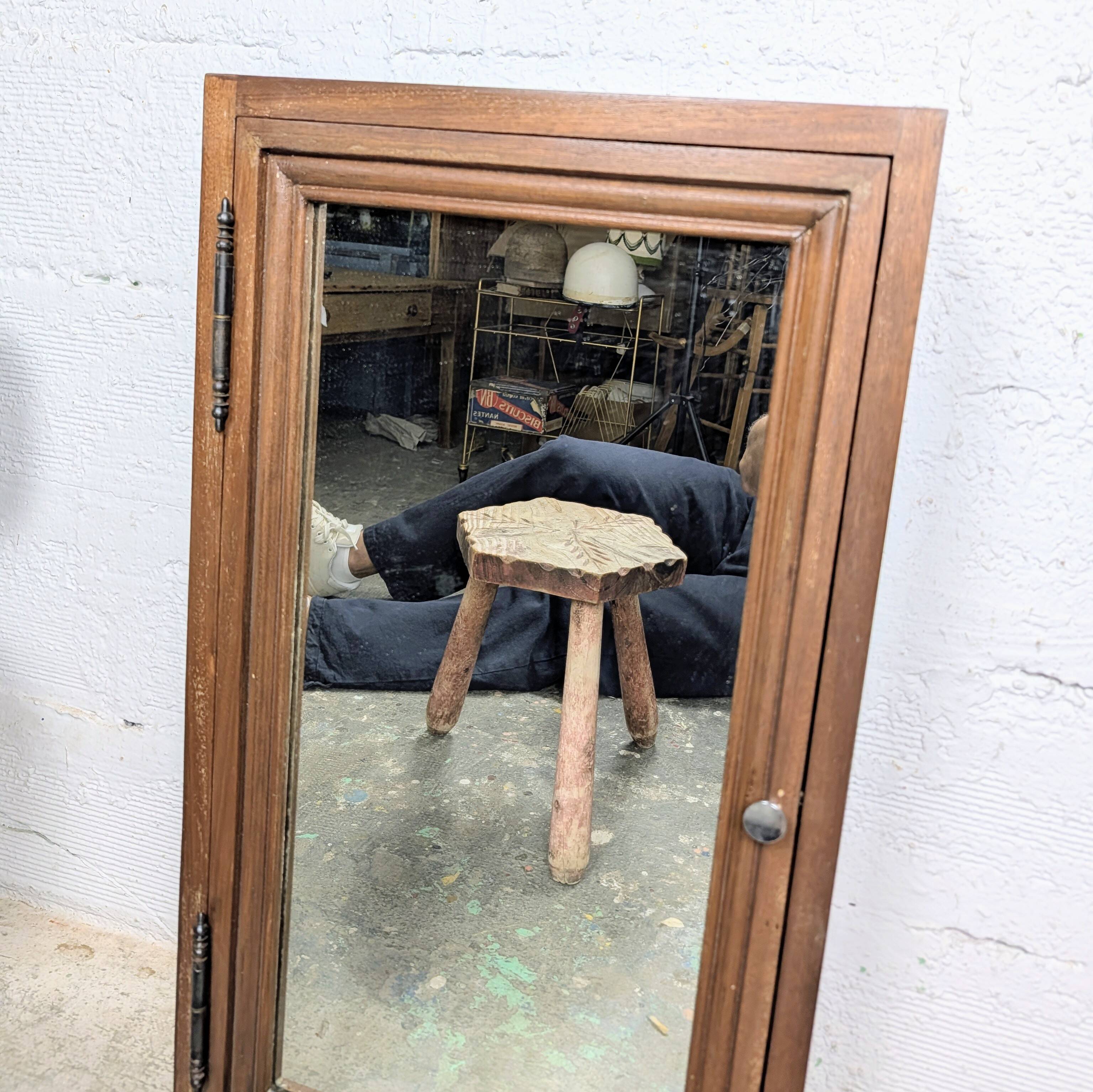 Vintage teak bathroom cabinet