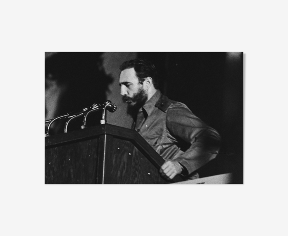 Photo argentique Fidel Castro Che Guevara Meeting papier baryté format 30x45cm