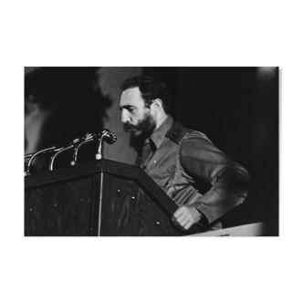 Photo film Fidel Castro, Che Guevara Meeting. 30x45cm barium format paper