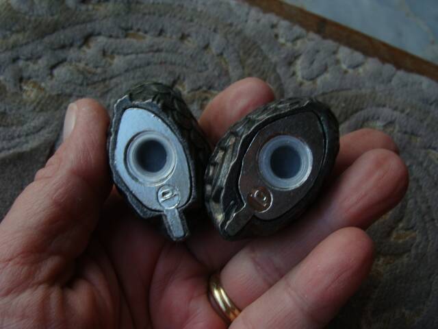 Art Deco quail salt cellars