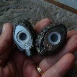 Art Deco quail salt cellars