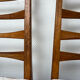 4 Scandinavian chairs, teak with boucle seats.