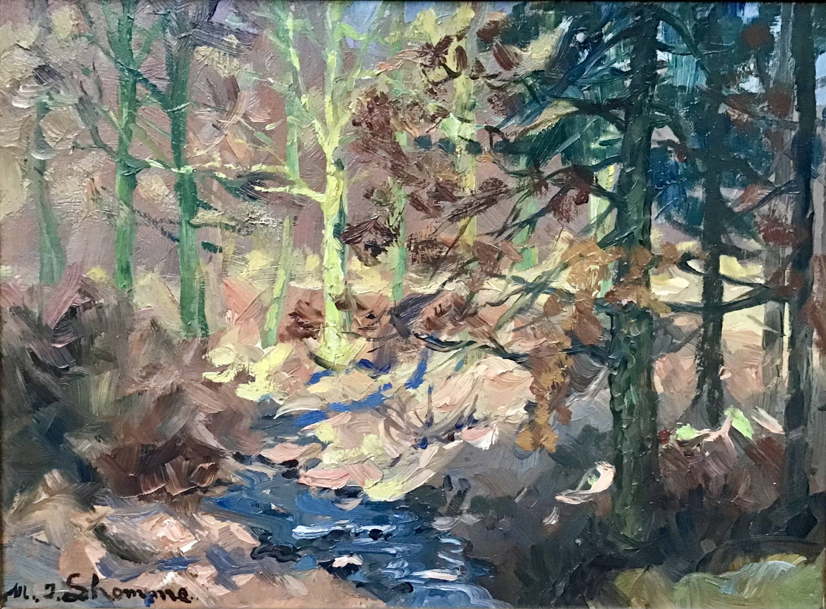 “Stream in the forest” by Modeste-Jean Lhomme. Liège school of landscape