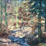 “Stream in the forest” by Modeste-Jean Lhomme. Liège school of landscape