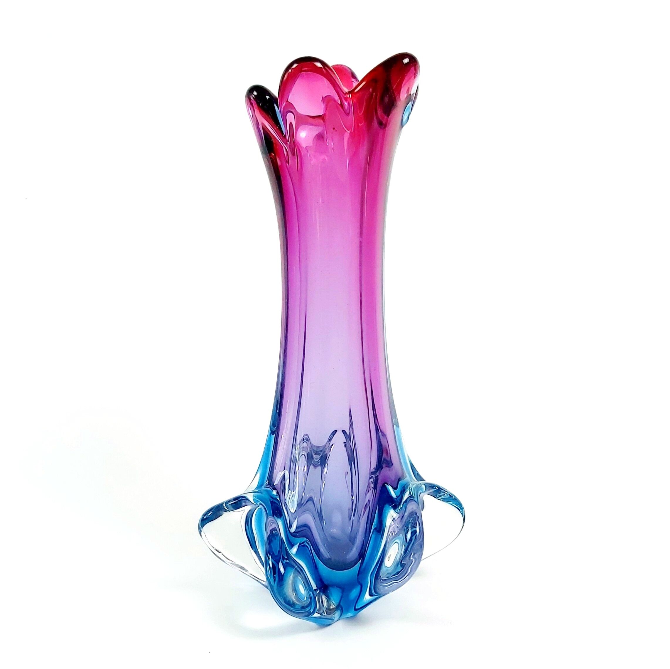 Mid-Century Murano Glass Vase from Fratelli Toso, 1950s