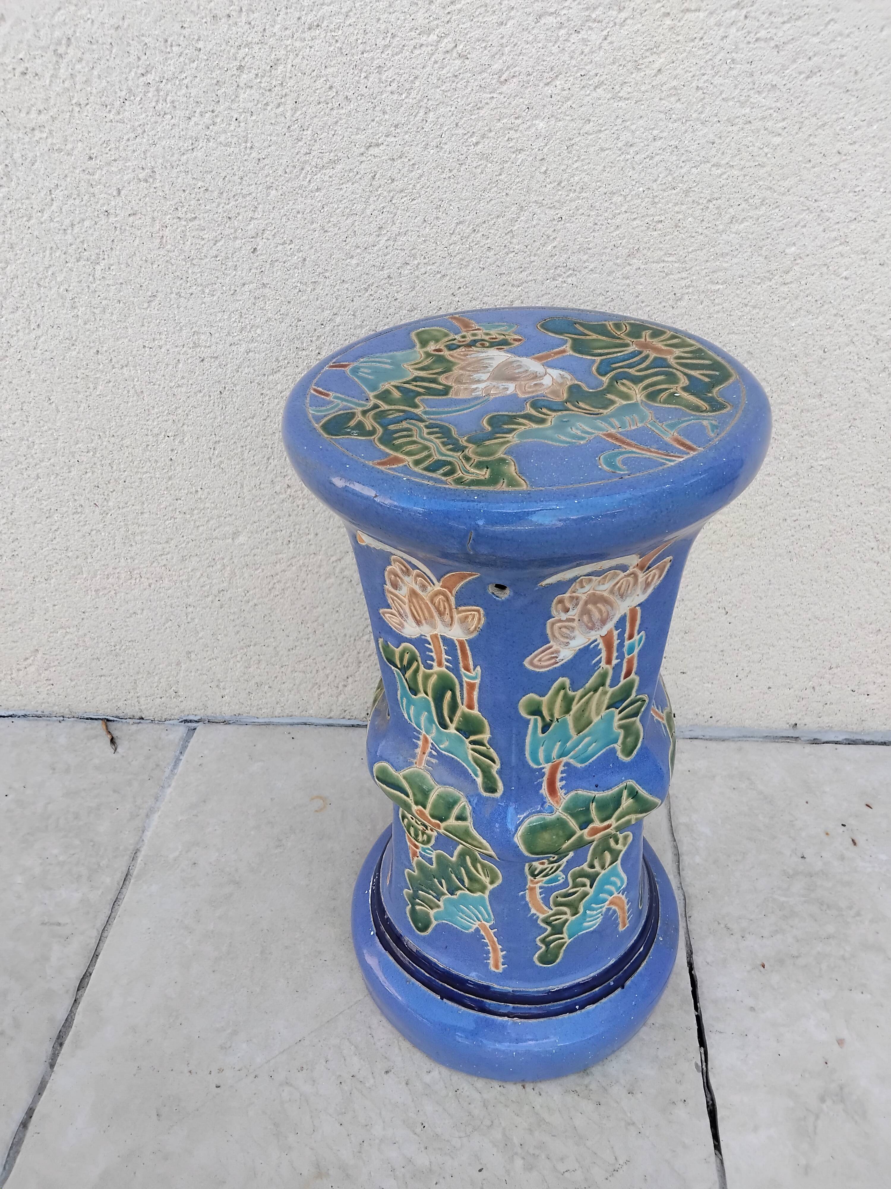 Colonne, porte-plante en céramique, années 80