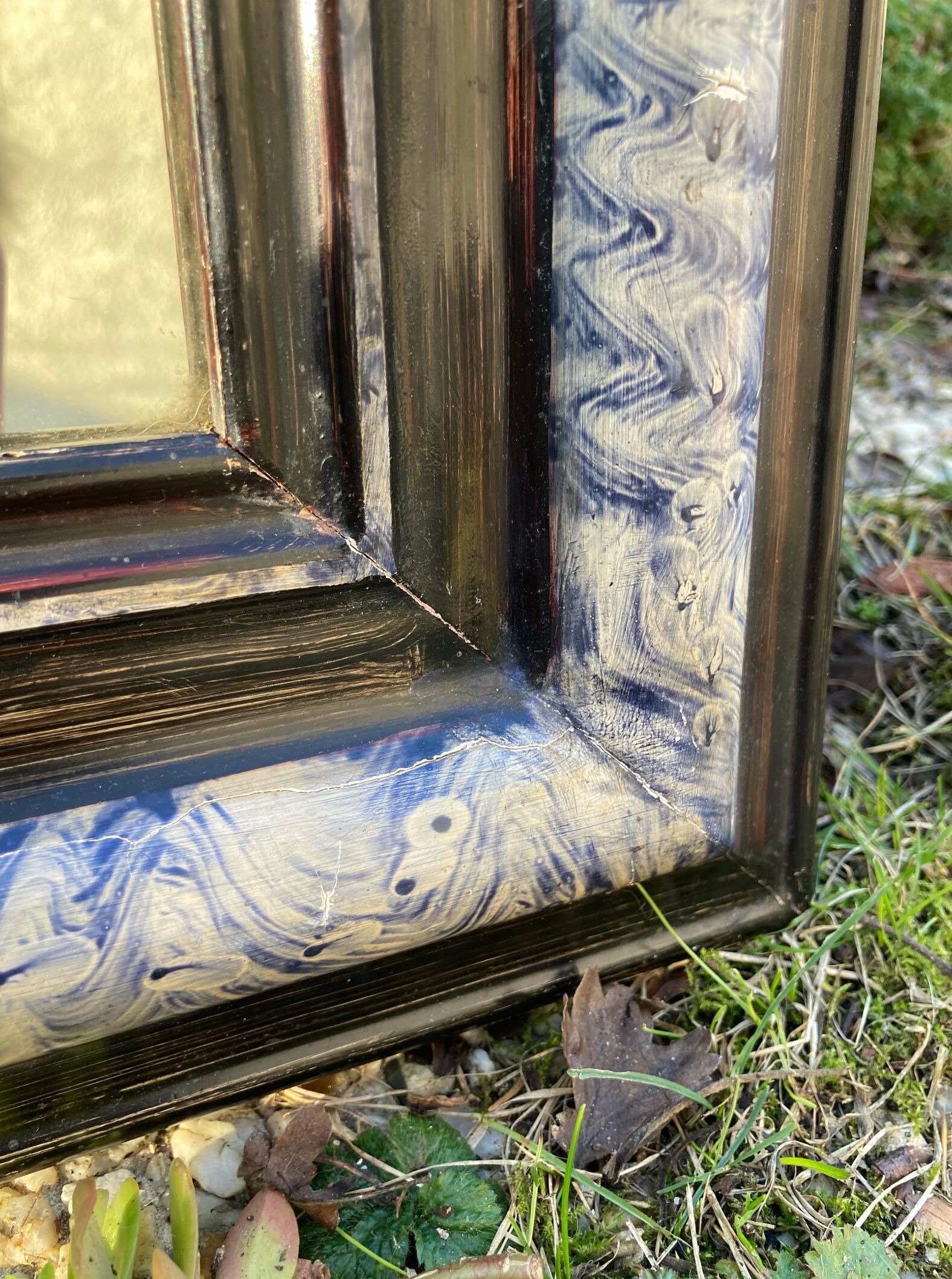 Antique Louis Philippe mirror 69x54cm